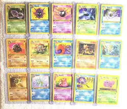 EXC/NM 1st edition COMPLETE Pokemon FOSSIL 32 Card Uncommon/Common Set/62 - Image 2