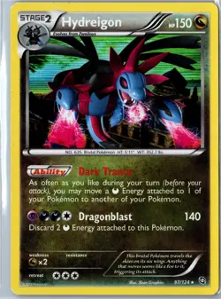 Hydreigon Holo Dragons Exalted 97/124 Rare Moderately Played - Pokemon Card - Image 1