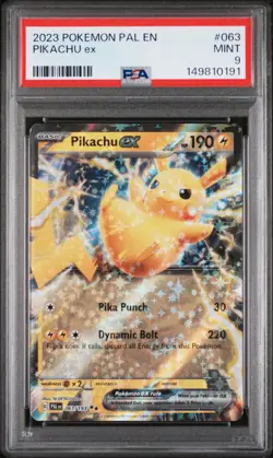 2023 POKEMON PAL EN-PALDEA EVOLVED #063 PIKACHU EX PSA 9 - Image 1