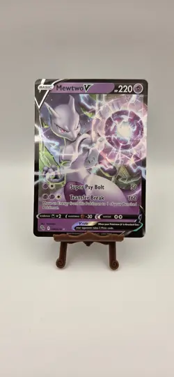Pokemon Mewtwo V 030/078 Ultra Rare Holo Pokemon GO TCG Card 2022 - Image 1