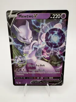 Mewtwo V Pokemon GO 030/078 Ultra Rare Full Art Holo 220 HP EN 2022 - Image 1