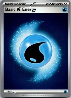 Basic Water Energy - 003 3 Mega Evolution Energies Pokemon Reverse Holo NM - Image 1