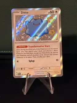Pokemon TCG Ditto Paldean Fates Shiny Holo Rare NM - Image 1
