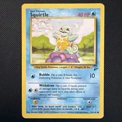 Pokemon Card - Squirtle Base Set (Shadowless) 63/102 Common - Image 1