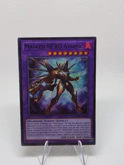 Masked HERO Atomic MZMU-EN016 Super Rare Maze of Muertos Yu-Gi-Oh 1st Edition NM - Image 1