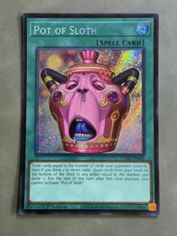 Pot of Sloth CORI-EN061 Chaos Origins 1st Edition NM Secret Rare - Image 1