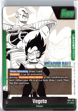 dragon ball fusion world Manga booster 1 #FB04-051 Vegeta - Image 2