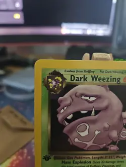 Pokemon Dark Weezing TCG Non-Holo Card 31/82 1st Edition Rare NM Near Mint! - Image 2