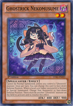 Ghostrick Nekomusume [LVAL-EN023] Common Lightly Played 1st Edition - Image 1