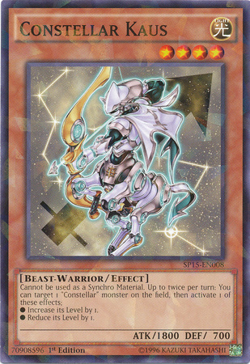 Constellar Kaus [SP15-EN008] Shatterfoil Rare Lightly Played 1st Edition - Yugio - Image 1