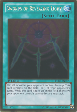 Swords of Revealing Light [PGLD-EN057] Gold Rare Lightly Played Unlimited - Yugi - Image 1