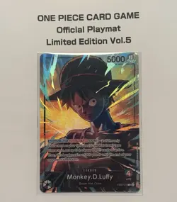 Sealed One Piece Card Game Official Playmat Limited Edition Vol 5 Luffy Promo - Image 2