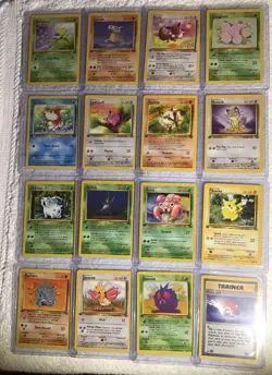 NM 1st edition COMPLETE Pokemon JUNGLE 16-Card Common Set/64 Pikachu Eevee Cards - Image 1