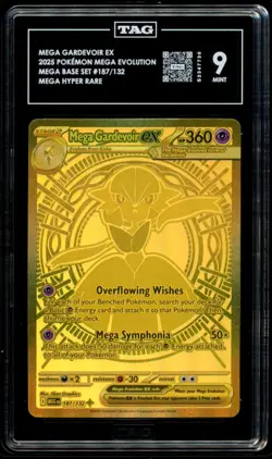 TAG 9 Mega Gardevoir EX 187/132 Mega Evolution Pokemon Card PSA - Image 1