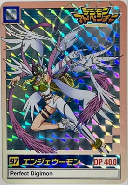 Digimon Card Old Angewomon Carddass Kira Japan - Image 1