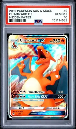 Charizard GX 9/68 Hidden Fates PSA 10 Gem Mint Pokemon TCG 2019 - Image 1