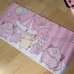 Ditto Pokemon Rubber Playmat Play Mat Kawaii Cute Clefairy Pikachu Jigglypuff - Image 1