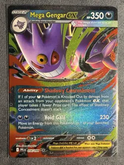 Mega Gengar EX 056/094 Me02: Phantasmal Flames Holo Pokemon TCG NM - Image 2