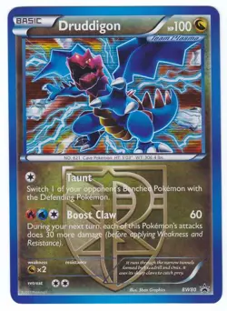 POKEMON • Druddigon HOLO PROMO 80 • PROMO STELLA NERA BIANCO E NERO BW80 - Image 1