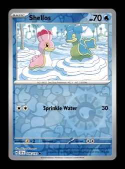Pokemon TCG SV08: Surging Sparks Shellos Common Reverse Holo - Image 1
