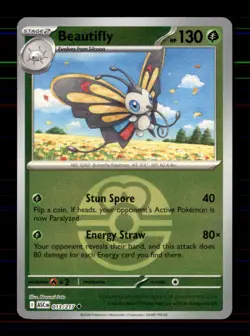 Beautifly (Love Ball) 013/217 Uncommon Ascended Heroes Pokemon Reverse Holo NM - Image 1