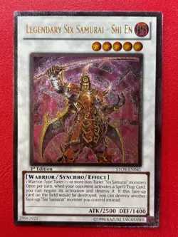 Legendary Six Samurai - Shi En STOR-EN041 Ultimate Rare 1st Edition Yu-Gi-Oh! NM - Image 1