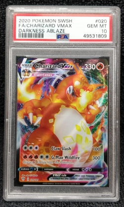PSA 10 Charizard Vmax Darkness Ablaze 020/189 GEM MINT Graded Pokemon Card - Image 1