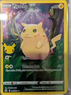 2021 Pokemon Celebrations Pikachu #005 Full Art PSA 8 - Image 2
