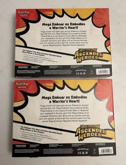 Pokemon TCG Mega Evolution Ascended Heroes Mega Emboar Ex Box (Lot Of 2) - Image 2