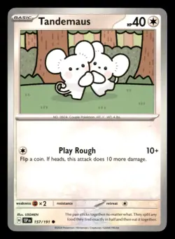 Tandemaus 157/191 Common Surging Sparks Pokemon Near Mint - Image 1
