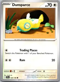 DUNSPARCE 120/159 C JOURNEY TOGETHER POKEMON NM - Image 1