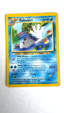 Poliwhirl 44/75 - Neo Discovery - Uncommon - 1999 - Pokemon TCG - Damaged HP - Image 1