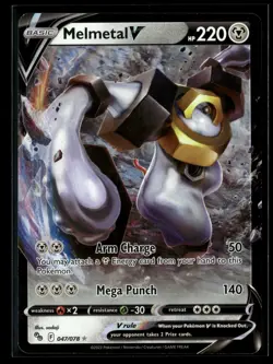 Melmetal V 047/078 Holo V Rare Pokemon GO Pokemon NM/M - Image 1