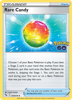 Rare Candy 069/078 Uncommon Pokemon GO Pokemon Reverse Holo NM/M - Image 4