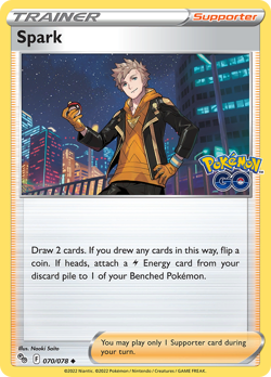 Spark 070/078 Uncommon Pokemon GO Pokemon Reverse Holo NM/M - Image 4