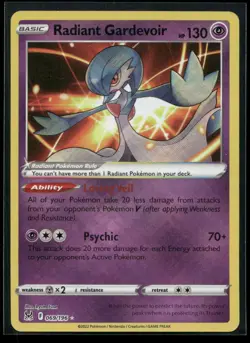 Radiant Gardevoir 069/196 Lost Origin Holo NM/M Pokemon - Image 1