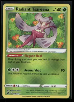 Radiant Tsareena 016/195 Silver Tempest Holo NM/M Pokemon - Image 1