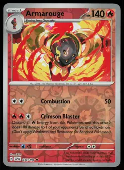 Armarouge 034/191 Uncommon Surging Sparks Pokemon Reverse Holo Near Mint - Image 1