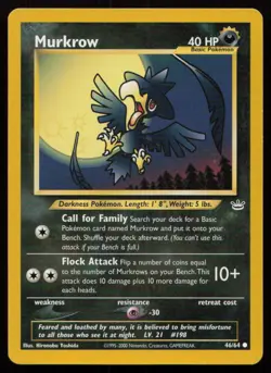 Murkrow #46/64 Neo Revelation (1E) Pokemon - Image 1