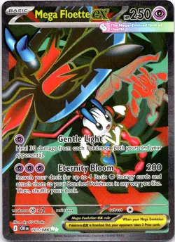 MEGA FLOETTE EX 101/086 ULTRA RARE CHAOS RISING POKEMON HOLO LP - Image 1
