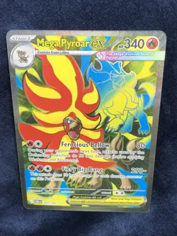Pokemon Mega Evo Chaos Rising 2026 Mega Pyroar Ex 99/86 Ultra RARE Stage 1 RAW - Image 4