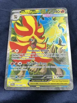 Pokemon Mega Evo Chaos Rising 2026 Mega Pyroar Ex 99/86 Ultra RARE Stage 1 RAW - Image 5