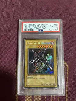 Yugioh Red-Eyes Black Dragon BPT-005 Secret Rare PSA 8 NM-MT - Image 2