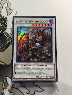 Yu-Gi-Oh! Zalen the Shackled Dragon, Super Rare, 1st Ed, BPRO-EN042, NM - Image 1