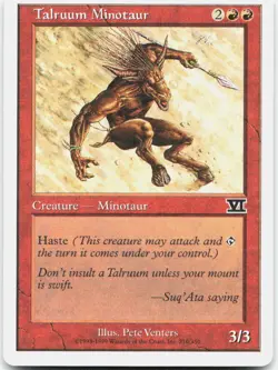 Talruum Minotaur 210 Common Classic Sixth Edition Magic: The Gathering LP - Image 1