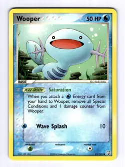 Wooper Team Rocket Returns #81 (2004) Common NM Pokemon - Image 1