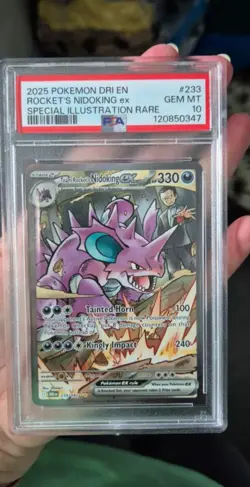 Team Rocket’s Nidoking Ex 233/182 Destined Rivals PSA 10 GEM MINT Pokemon Card - Image 1