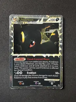 Pokemon TCG Umbreon Prime Undaunted Holo Rare 86/90 2010 DMG - Image 1