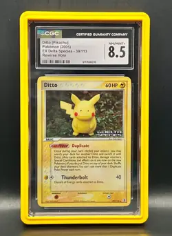 Ditto (Pikachu) #39- Reverse Holo Stamped 2005 Pokemon EX Delta Species-CGC 8.5 - Image 1