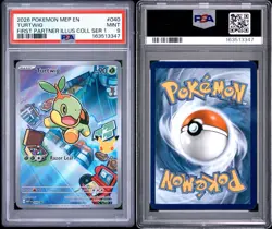 First Partner Series 1 Turtwig (PSA 9); Chimchar (PSA 10); Piplup (PSA 10) - Image 4